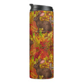 Herfst Konijn op rood Thermosbeker (Geroteerd rechts)