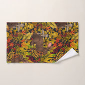 Herfst Konijn op zwart Bad Handdoek (Handdoek)