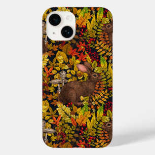 Herfst Konijn op zwart Case-Mate iPhone 14 Hoesje