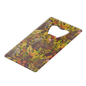 Herfst Konijn op zwart Creditkaart Flessenopener (Achterkant Gekanteld)