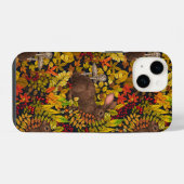Herfst Konijn op zwart iPhone Hoesje (Achterkant horizontaal)