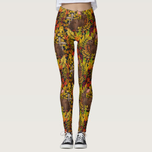 Herfst Konijn op zwart Leggings