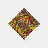 Herfst Konijn op zwart Servet (Hoek)