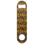 Herfst Konijn op zwart Speed Flessenopener (Achterkant)