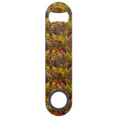 Herfst Konijn op zwart Speed Flessenopener (Voorkant)