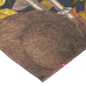 Herfst Konijn op zwart Tafelkleed (Gekanteld)