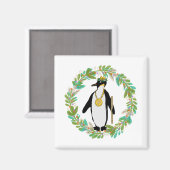 Herfst Koning Pinguïn Magneet (Voorkant / Achterkant)