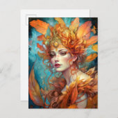 Herfst Koningin Goddess Fantasy Art Briefkaart (Voorkant / Achterkant)