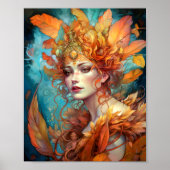 Herfst Koningin Goddess Fantasy Art Poster (Voorkant)