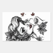 Herfst Koningin Rechthoekige Sticker (Voorkant)