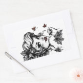 Herfst Koningin Rechthoekige Sticker (Envelop)