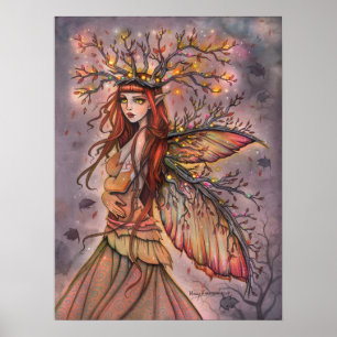 Herfst Koningin Sprookjesachtige Kunst door Molly Poster