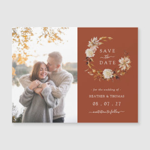 Herfst Koperen Huwelijk Save The Date Magnetische