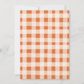 Herfst koraal bloemen pompoen uitnodiging (Achterkant)