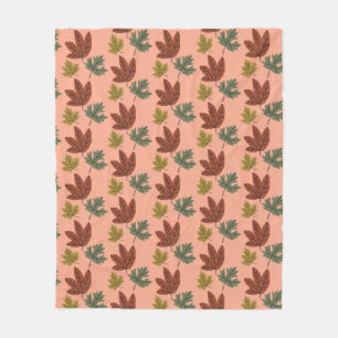 Herfst Koud Weer Bladeren Patroon Fleece Deken