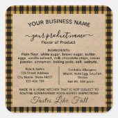 Herfst Kraft Texas Cottage Law Voedsel label stick (Voorkant)