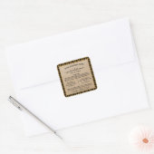 Herfst Kraft Texas Cottage Law Voedsel label stick (Envelop)