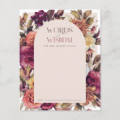 Herfst Krans Arch Roze Baby shower Advies Kaart (Voorkant)