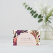 Herfst Krans Boog Roze Huwelijksregister Informatiekaartje (Staand voorkant)