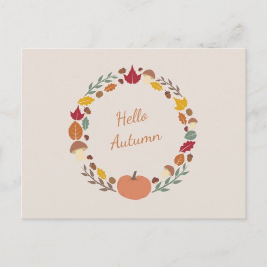 Herfst krans Briefkaart (Voorkant)