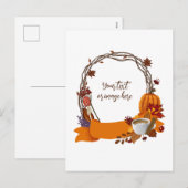 Herfst krans digitale schilderij Kaart (Voorkant / Achterkant)