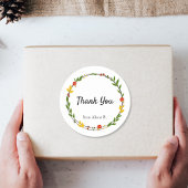 Herfst Krans Herfstbladeren Dank u Ronde Sticker