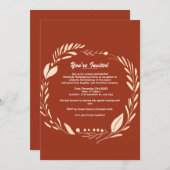 Herfst Krans Pompoen Lijst Thanksgiving Kaart (Voorkant / Achterkant)