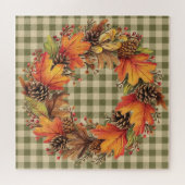 Herfst krans puzzel (Horizontaal)