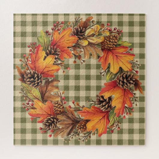 Herfst krans puzzel (Horizontaal)