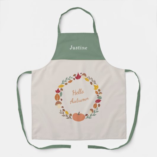 Herfst krans Schort (Voorkant)