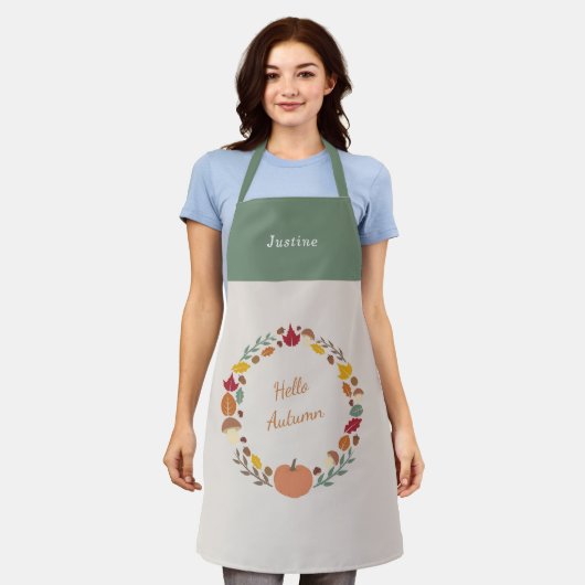 Herfst krans Schort (Gedragen)