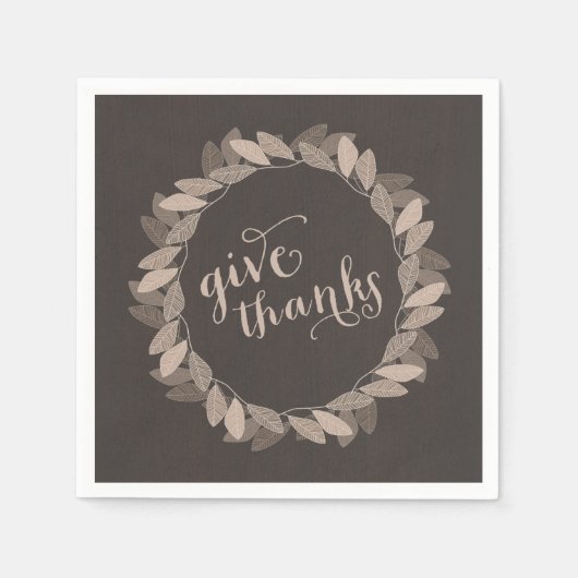 Herfst krans | Thanksgiving papieren servetten (Voorkant)