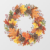 Herfst Krans Venster Cling Raamsticker (Vel)