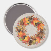 Herfst kransmagneet magneet (Voorkant / Achterkant)