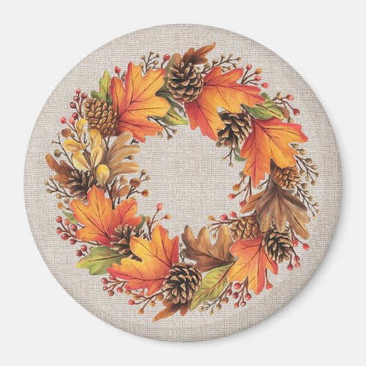 Herfst kransmagneet magneet (Voorkant)