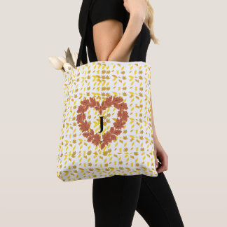 Herfst kroon op zijn bladermad tote bag
