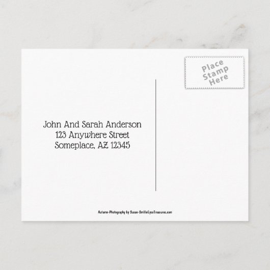 Herfst Kunst Bewegend het Nieuwe Briefkaart van he (Achterkant)