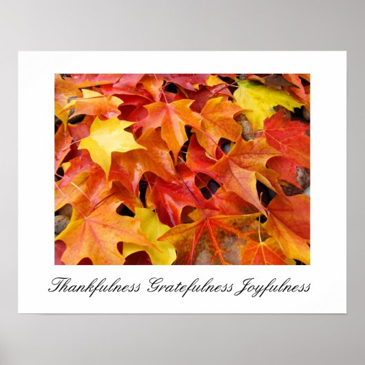 Herfst Kunstprints Dankbaarheid Erkenntelijkheid V Poster (Voorkant)