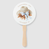 Herfst - Kustchic Beach Club Reisplan Handwaaier (Voorkant)