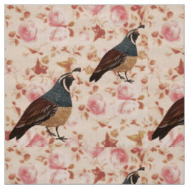 Herfst Kwartel op Chintz stof