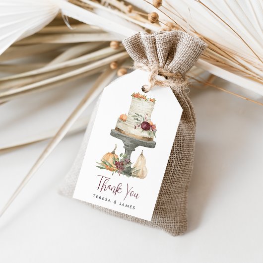 Herfst Laag Cake Gepersonaliseerd Dank U Cadeaulabel