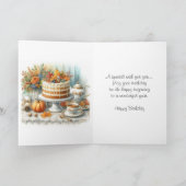 Herfst Laag Cake Gezellige Herfst Verjaardag Kaart (Binnen)