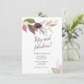 Herfst laat 50ste verjaardag uitnodigingen (Staand voorkant)