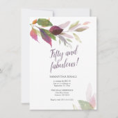 Herfst laat 50ste verjaardag uitnodigingen (Voorkant)