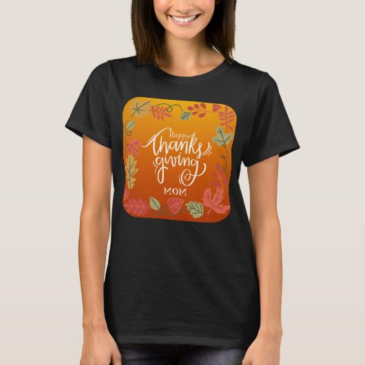 Herfst laat bijpassende familie Thanksgiving T-shirt (Voorkant)
