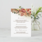 Herfst laat bruiloft informatie gast informatiekaartje (Staand voorkant)