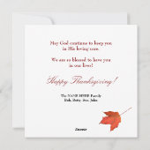 Herfst laat Christelijke Thanksgiving achter Feestdagenkaart (Achterkant)