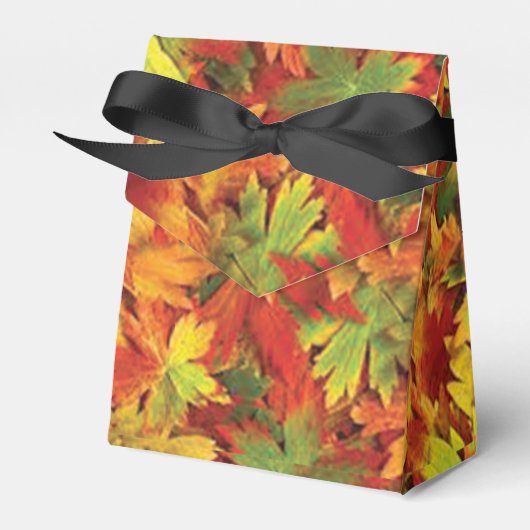 Herfst laat de gunstbox bedankdoosjes (Voorkant Zijde)