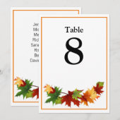 Herfst laat een groot aantal zitplaatsen achter kaart (Voorkant / Achterkant)