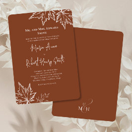 Herfst laat elegante herfstbruiloft achter kaart